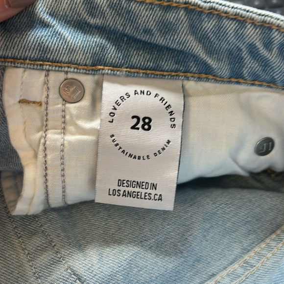 Lovers and Friends Reece Jean High Rise Rigid Slim Straight Palms Sz 28 NEW - Picture 10 of 14